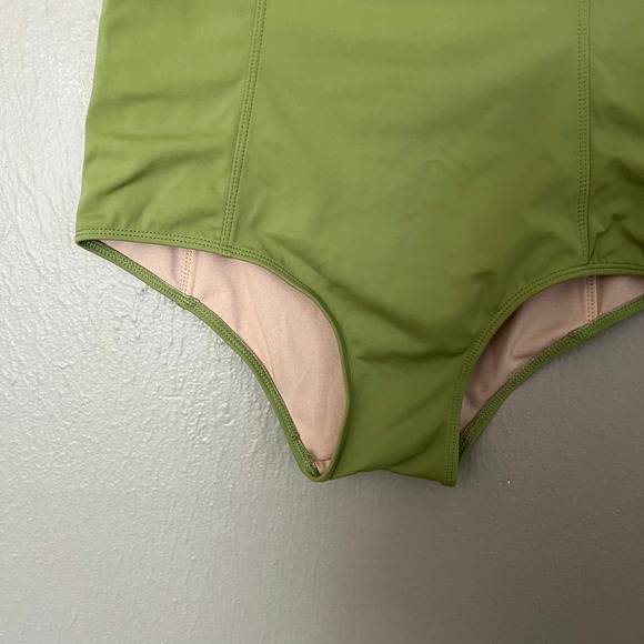 KORTNI JEANE Green High Waist Swim Suit Size Small Casual comfort pool beach - Picture 3 of 6